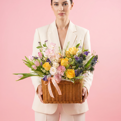 Chic Spring Woven Basket
